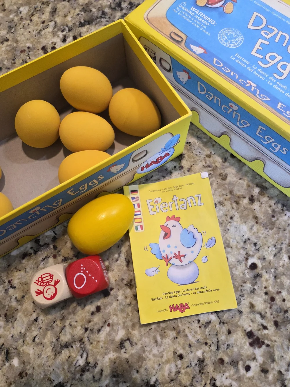 HABA Dancing Eggs Game 2003 Complete w/ Instructions Kids Family Party Game Vtg